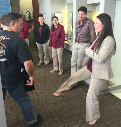 Self Defense with Dr Tito Norris at Stone Oak Orthodontics in San Antonio, TX