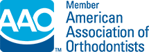 American Association of Orthodontists member logo for Stone Oak Orthodontics Stone Oak Office and Dominion Office in San Antonio TX